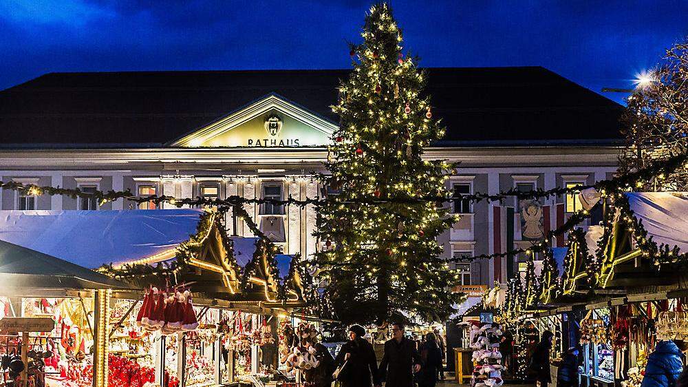 Heuer findet der Christkindlmarkt auf dem Neuen Platz in Klagenfurt wieder statt
