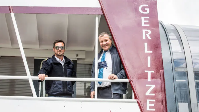 Schifffahrts-Chef Josef Nageler (rechts) mit Kapitän Daniel Ronacher