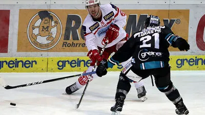 Der KAC mit Jon Rheault ist heute in Linz gefordert