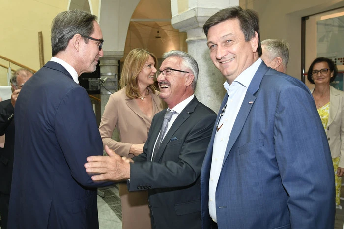 Timo Springer, Claudia Mischensky, Helmut Hinterleitner und WKO-Präsident Jürgen Mandl.