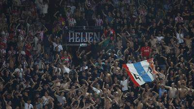 Fans des PSV Eindhoven im August 2023 in der Merkur-Arena in Graz
