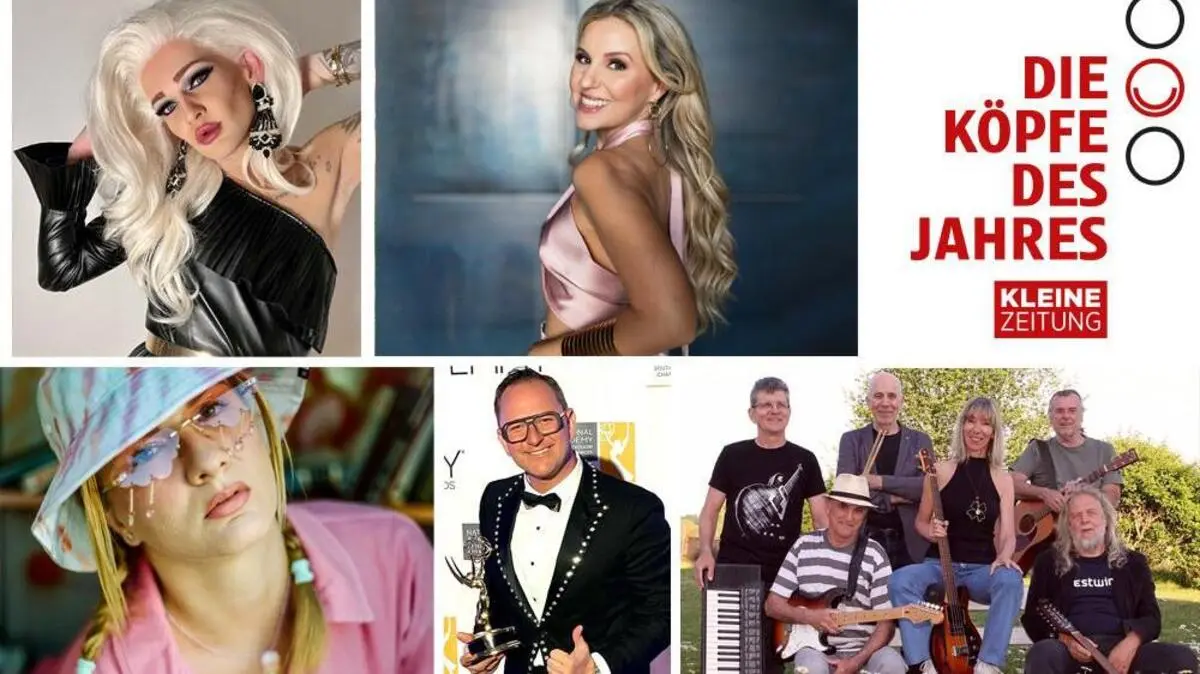 Die Nominierten „Köpfe des Jahres 2023“ aus der Süd- und Weststeiermark in der Kategorie Entertainment