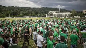 Die Rapidfans werden wieder zum Marsch ansetzen (Archivbild 2017)
