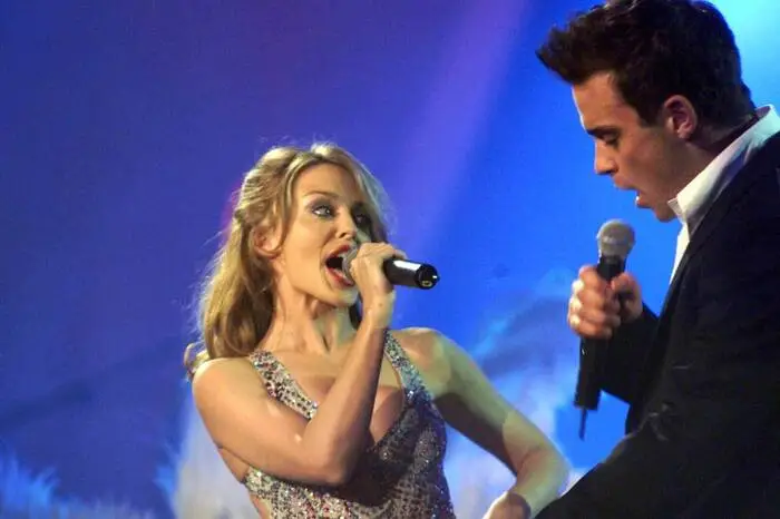 Robbie Williams und Kylie Minogue bei den MTV Europe Music Awards. (2000)