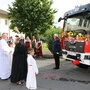 Die Fahrzeugweihe wurde durch Pfarrer Jacek Artur Wesoly und Ofarrerin Regina Leimer durchgeführt.