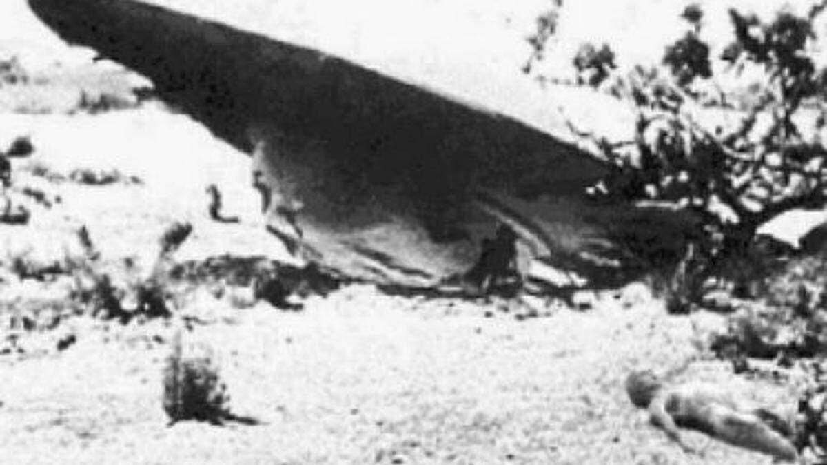Eine &quot;Darstellung&quot; des angeblich weltweit ersten UFO-Absturzes, wie es sich Medien 1933 vorgestellt haben