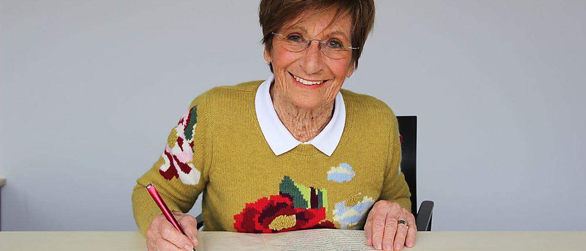 Frieda Trettenbrein, heute 87, arbeitete im Fleischereibetrieb ihres Mannes mit. Sie schrieb Erinnerungen auf	