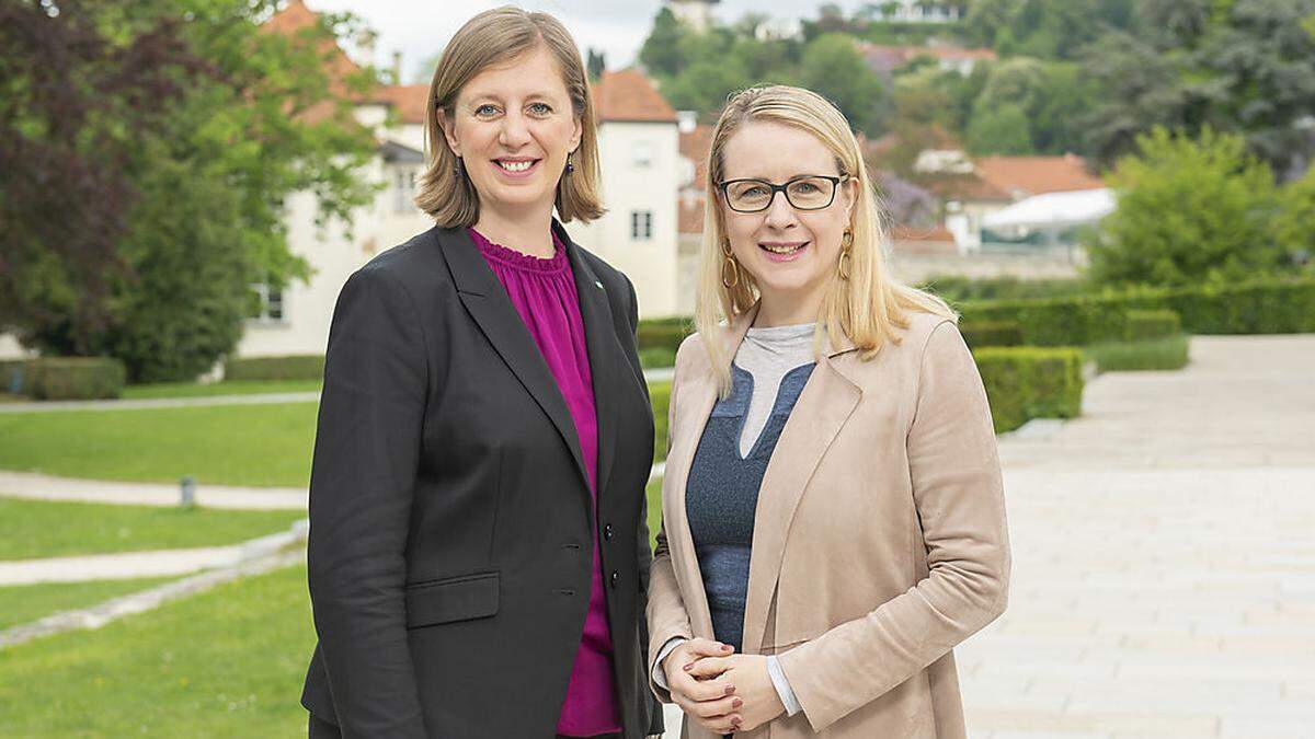 Landesrätin Barbara Eibinger-Miedl und Wirtschaftsministerin Margarete Schramböck