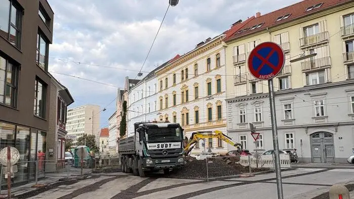 Die Arbeiten am Dietrichsteinplatz sind im Laufen