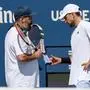 NEW YORK CITY,NEW YORK,USA,27.AUG.23 - TENNIS - ATP Tour, Training, US Open, Grand Slam, Flushing Meadows. Image shows coach Benjamin Ebrahimzadeh and Dominic Thiem (AUT).
Photo: GEPA pictures/ Hans Oberlaender