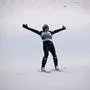 Austria's Franz-Josef Rehrl reacts after his jump in the men's Individual Mass Start Nordic combined ski jumping HS142 event of the FIS World Cup in Ruka, Kuusamo, Finland, on December 1, 2024. (Photo by Markku Ulander / Lehtikuva / AFP) / Finland OUT