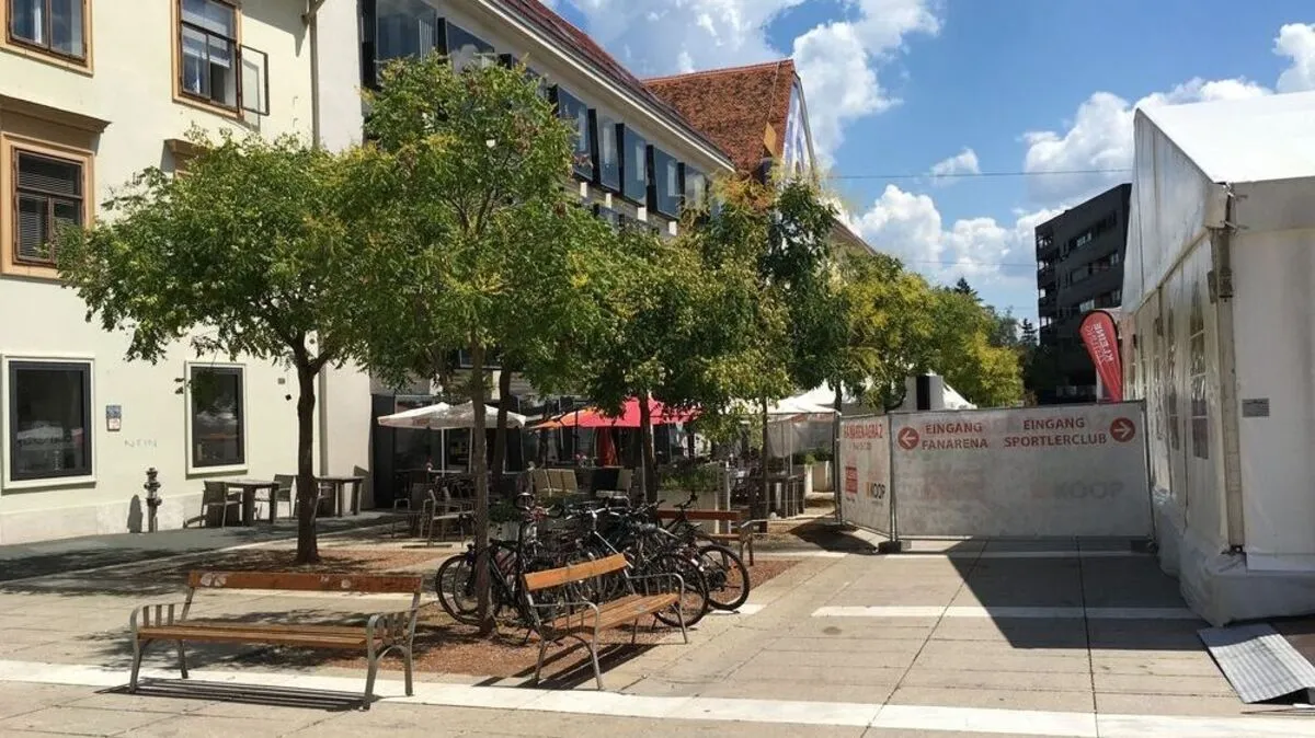 Die WM-Fan-Arena am Karmeliterplatz öffnet beim heutigen Finalspiel das letzte Mal ihre Tore