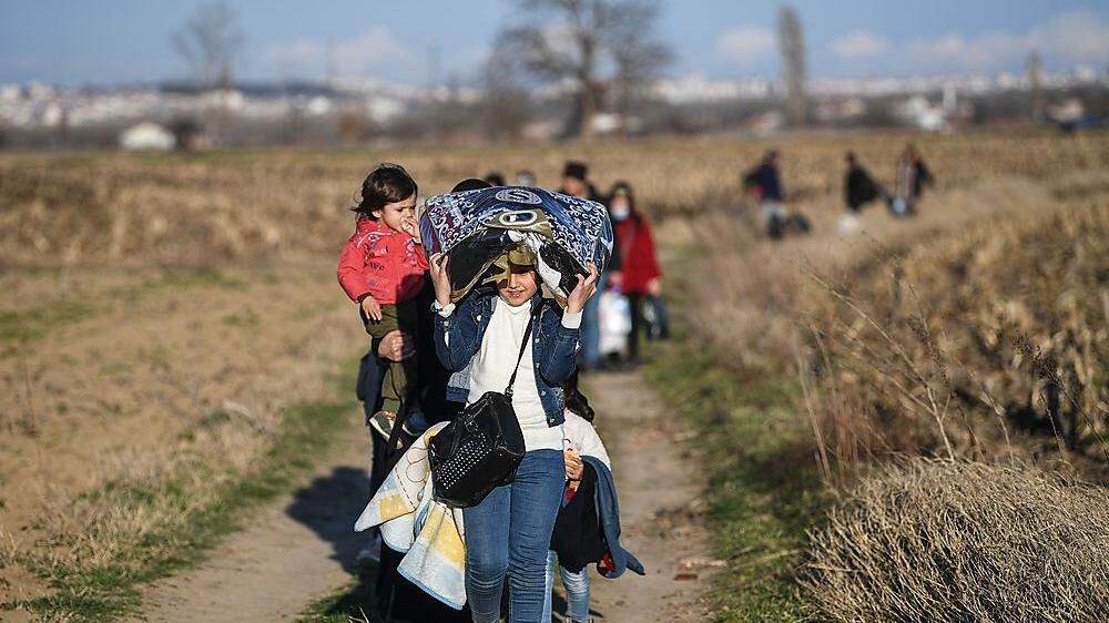 Flüchtlinge auf dem Weg nach Europa 