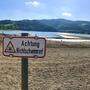 Mehr Strand, weniger Wasser: Bis Dezember dauern die Revisionsarbeiten am Stubenbergsee an
