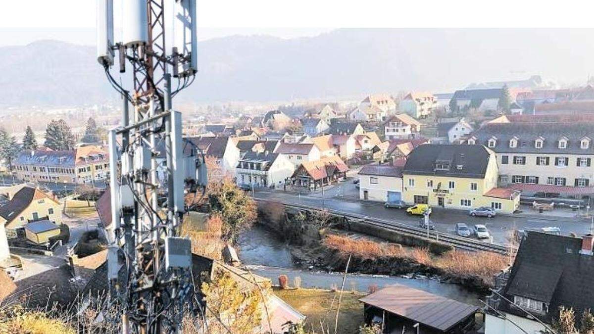 In Deutschfeistritz sollen die Handymasten aufgerüstet werden (Fotomontage)