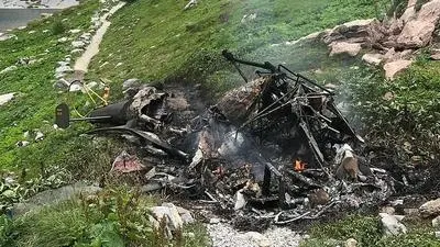 Der Hubschrauber brannte komplett aus