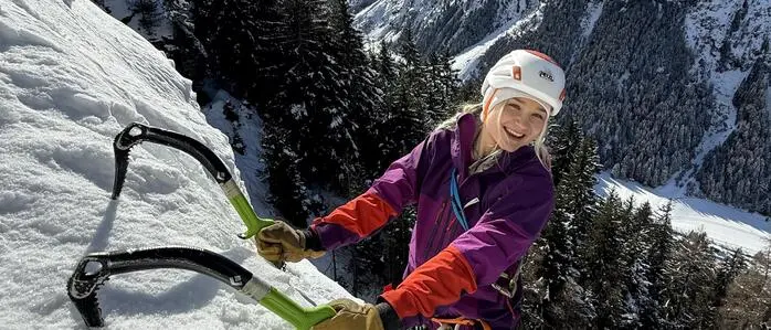 Die 24-Jährige Öblarnerin klettert für ihr Leben gern