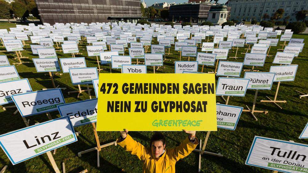 Proteste gegen die Glyphosat-Zulassung