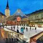 Der Eislaufplatz in der Stadt Villach ist alljährlich ein Publikumsmagnet