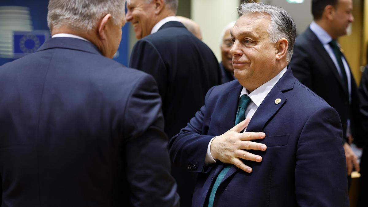 Schwer zu durchschauen: Viktor Orbán am Donnerstag in Brüssel