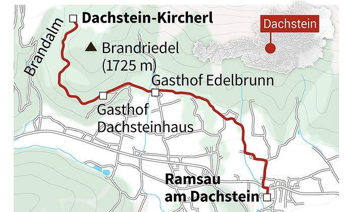 Die Route zum Dachsteinkircherl