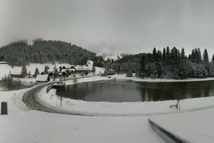 Schnee auf der Teichalm.