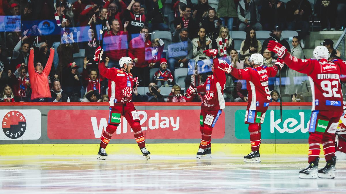 KAC-Stürmer Mathias From sorgte für zwei Treffer und versenkte den entscheidenden Penalty