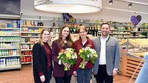 Die offizielle Übernahme: Spar-Immobilien-Leiterin Elisabeth Scheucher, Leiterin der Expansion, Sophie Stichler, sowie die neue Spar-Kauffrau Christa Raffler und Bgm. Markus Tafeit