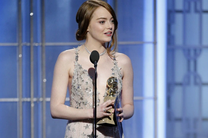 ... Beste Schauspielerin in einer Komödie/Musical: Emma Stone (ebenso "La La Land") ...
