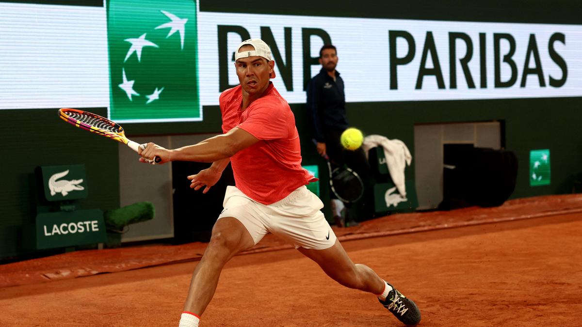 Rafael Nadal beim Training in Paris