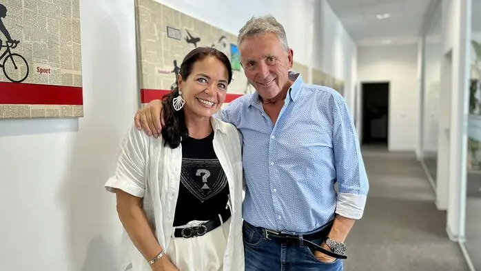 Fritz Diechler mit Frau Mirella. Die beiden heirateten 2022