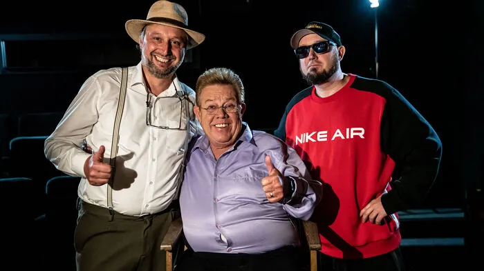 Michael Kraiger, Zachi Noy und Flo Lackner (von links) beim Drehstart in Wien