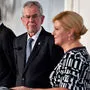 Van der Bellen inmitten von Pahor und Grabar-Kitarovic