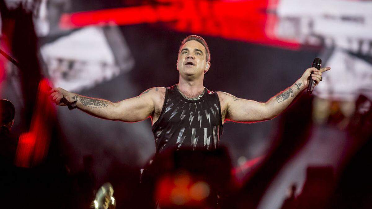 Robbie Williams beim Konzert in Klagenfurt