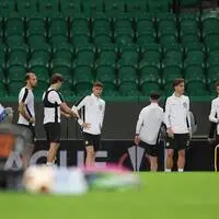 Das Abschlusstraining fand im leeren Estadio Jose Alvalade statt