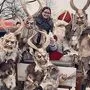 Obfrau Tina Muchitsch mit Perchten und Nikolaus am Leibnitzer Perchtenlauf 2019