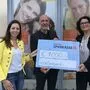Scheckübergabe: Sabrina Müller, Rudolf Stiff und Elisabeth Scheucher-Pichler (von links)