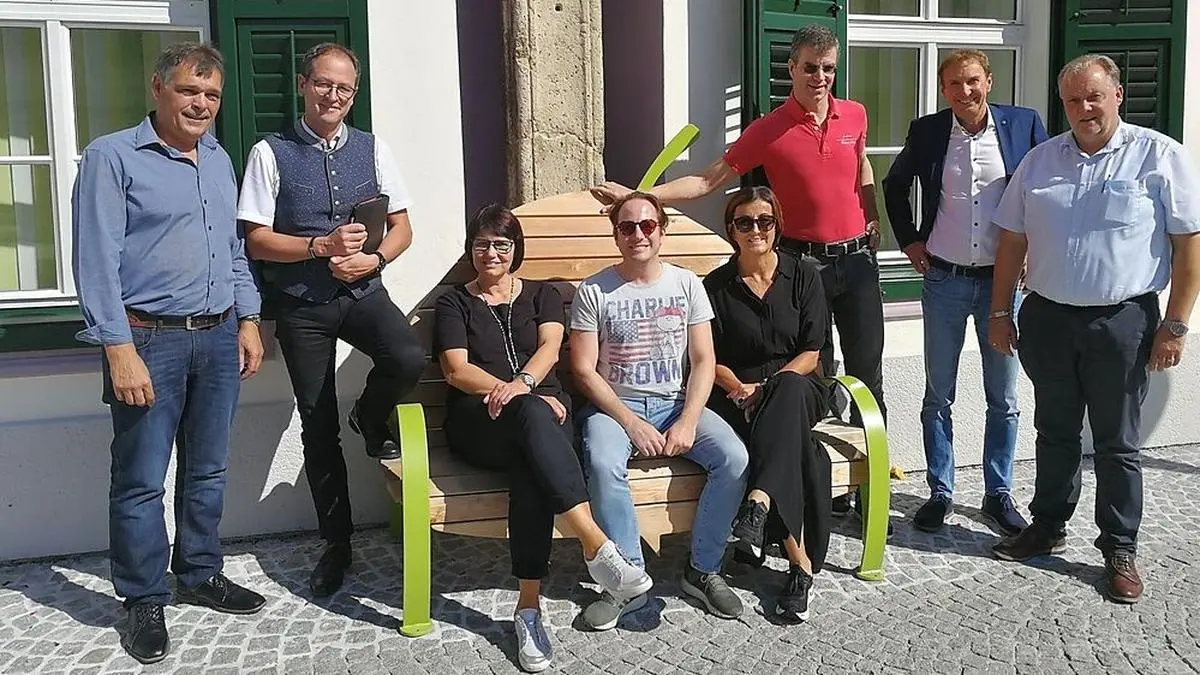 Die Feldkirchner Delegation von links nach rechts: Petelak, Schreilechner, Maier, Adami, Pecile, Breschan, Greimer und Treffner