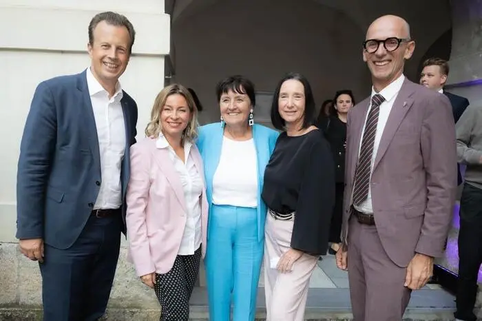 ÖVP-Landesregierer Karlheinz Kornhäusl, Manuela Khom und Willibald Ehrenhöfer waren ebenso zu Gast