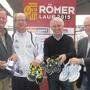 Kurt Stessl, Reinhold Heidinger, Sepp Hartinger und Helmut Leitenberger (v.l.) präsentieren das Programm des Römerlaufs 2015.
