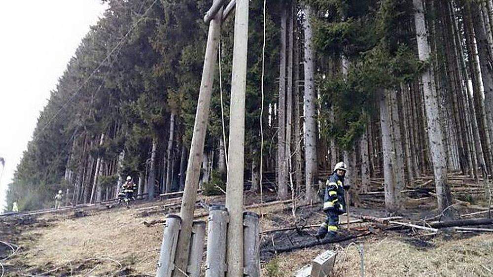 In St. Johann bei Hüttenberg brannte ein Wald