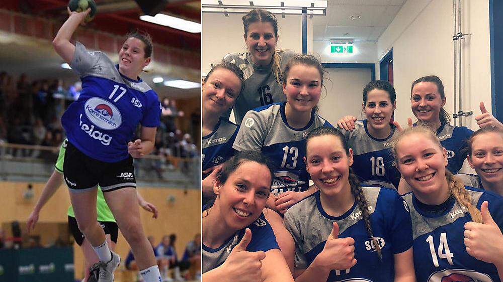 Die Slowenin Nika Matavs setzt auf Handball-Leidenschaft und ihre Power (li.). Die Kärntnerinnen sind ein eingeschworenes Team.