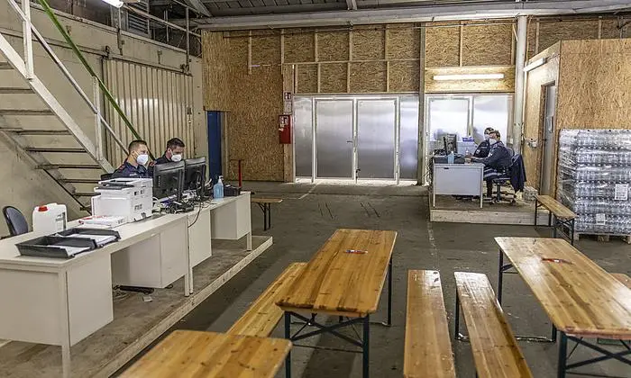 Die Erfassungsstelle in Klagenfurt außerhalb der Öffnungszeit