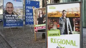 Wahlplakate in Graz