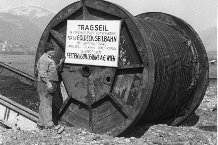 Anlieferung des Tragseils