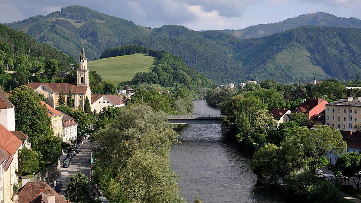 Blick vom Schwammerlturm in Leoben