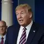 US President Donald Trump speaks during the daily briefing on the novel coronavirus, which causes COVID-19, in the Brady Briefing Room of the White House on April 24, 2020, in Washington, DC. (Photo by Olivier DOULIERY / AFP)