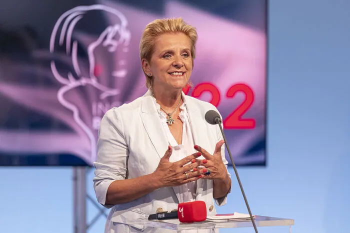 Die ORF-Kärnten-Chefin und Hausherrin Karin Bernhard freute sich darüber, nach zwei digitalen Ausgaben wieder zahlreiches Publikum begrüßen zu dürfen.