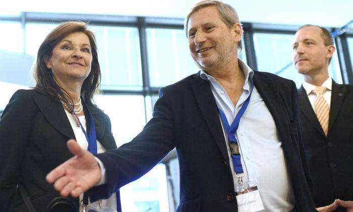 EU-Kommissar Johannes EU-Kommissar Johannes Hahn mit seiner Frau, der ehemaligen Vizekanzlerin Susanne Riess.