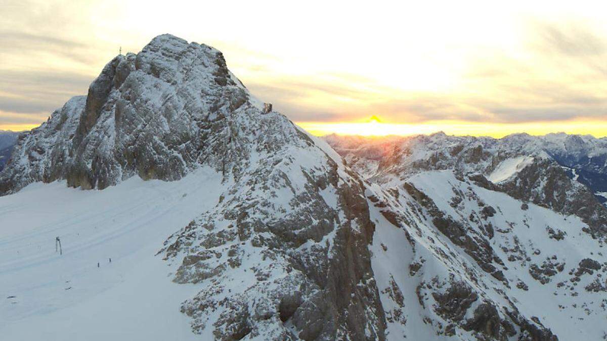 Sonnenaufgang am Dachstein heute in der Früh